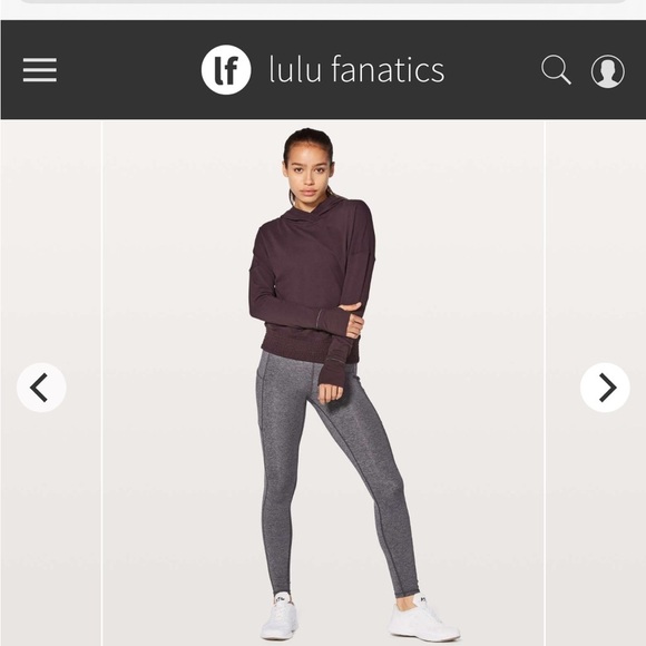 Lululemon Lead The Pack Hoodie Rulu Black Cherry Purple Running Stretch Sz 4 - Picture 12 of 13